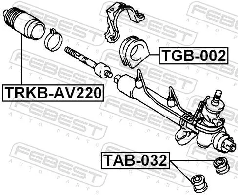 FEBEST Mounting, steering gear (TAB-032)
