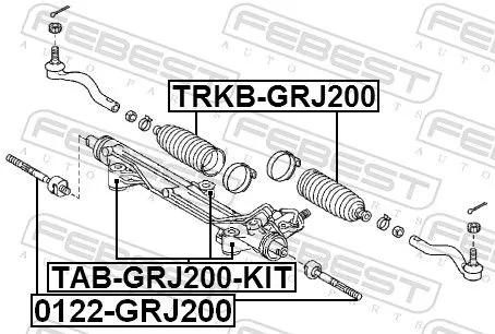 FEBEST Mounting, steering gear (TAB-GRJ200-KIT)