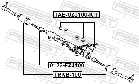 FEBEST Mounting, steering gear (TAB-UZJ100-KIT)