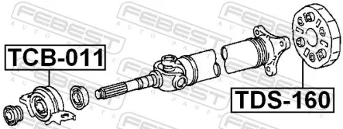 FEBEST Bearing, propshaft centre bearing (TCB-011)