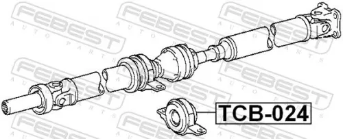 FEBEST Bearing, propshaft centre bearing (TCB-024)