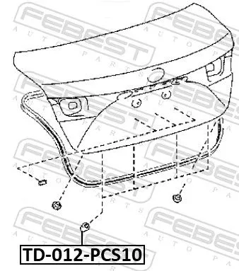 FEBEST Buffer, bonnet (TD-012-PCS10)