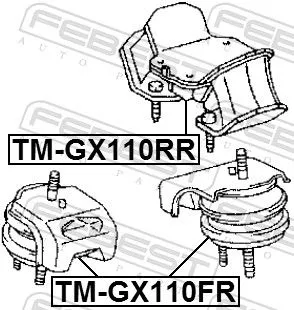 FEBEST Mounting, engine (TM-GX110RR)