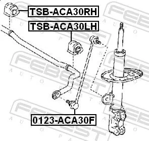 FEBEST Mounting, stabiliser bar (TSB-ACA30RH)