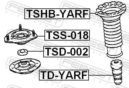 FEBEST Suspension Strut Support Mount (TSS-018)