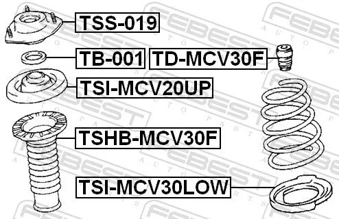 FEBEST Suspension Strut Support Mount (TSS-019)