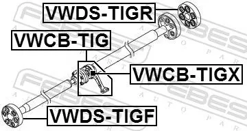 FEBEST Joint, propshaft (VWDS-TIGR)