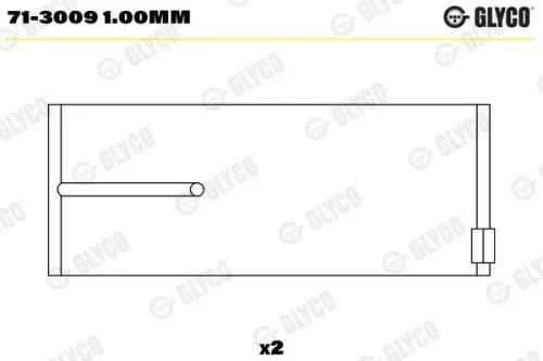 GLYCO Connecting Rod Bearing (71-3009 1.00mm)