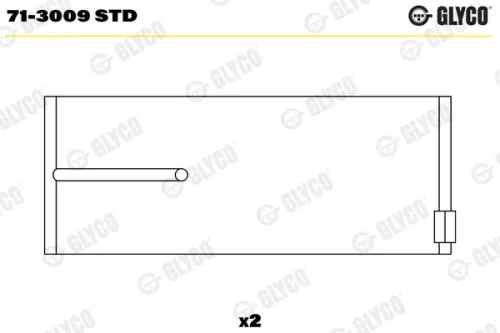 GLYCO Connecting Rod Bearing (71-3009 STD)