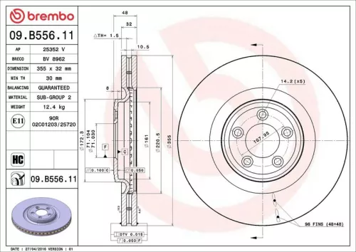 BREMBO Brake Disc (09.B556.11)