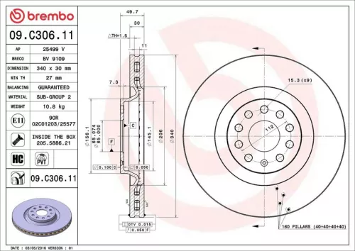 BREMBO Brake Disc (09.C306.11)