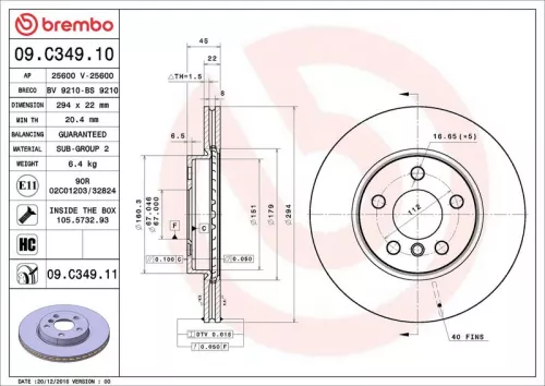 BREMBO Brake Disc (09.C349.11)