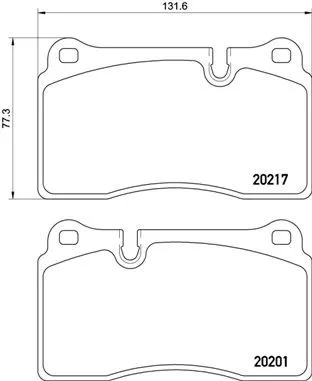 BREMBO Brake Pad Set, disc brake (P 02 002)