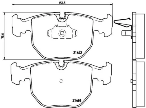 BREMBO Brake Pad Set, disc brake (P 06 021)