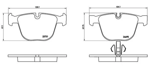 BREMBO Brake Pad Set, disc brake (P 06 053)
