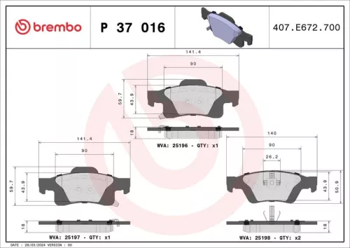 Brake Pad Set, disc brake