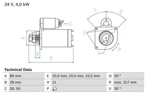 BOSCH Starter (0 986 018 990)