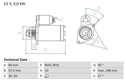 BOSCH Starter (0 986 023 140)