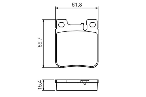 BOSCH Brake Pad Set, disc brake (0986460965)