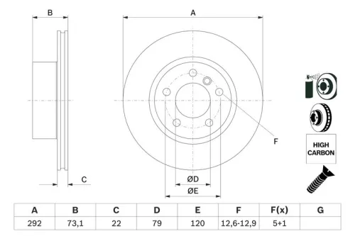 BOSCH Brake Disc (0986479214)