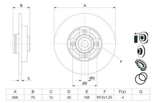 BOSCH Brake Disc (0986479387)