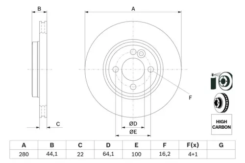 BOSCH Brake Disc (0986479437)