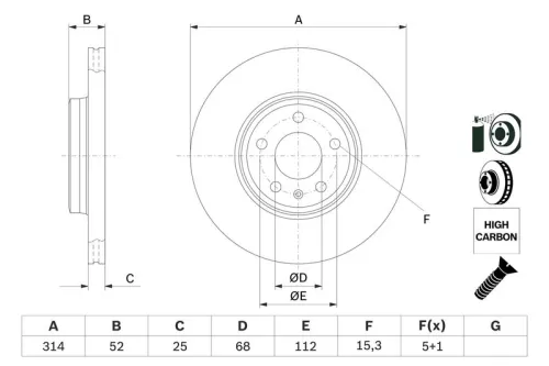 BOSCH Brake Disc (0986479467)