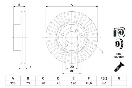 BOSCH Brake Disc (0986479771)