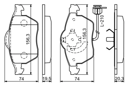BOSCH Brake Pad Set, disc brake (0986494050)