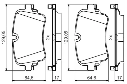 BOSCH Brake Pad Set, disc brake (0 986 495 426)