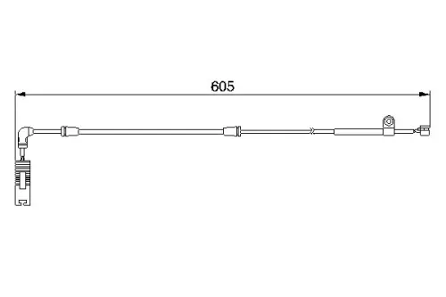 BOSCH Warning Contact, brake pad wear (1987474943)