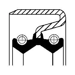 CORTECO Shaft Seal, wheel hub (12014157B)