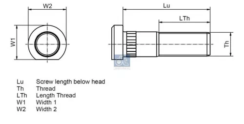 DT Spare Parts Wheel Stud (3.61105)