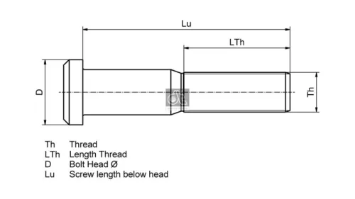 DT Spare Parts Wheel Stud (4.40323)