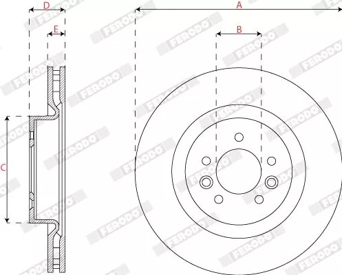 FERODO Brake Disc (DDF2635C-1)
