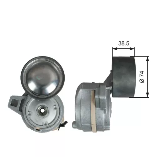 GATES Belt Tensioner, V-ribbed belt (T38712)