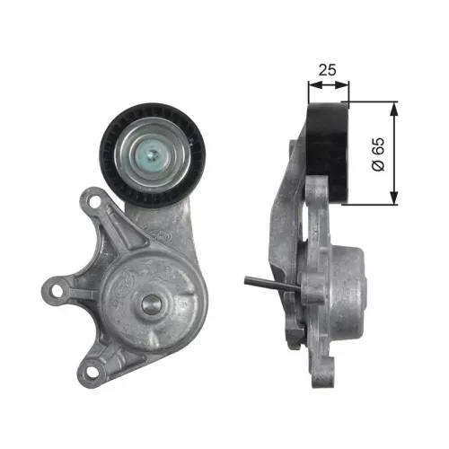 GATES Belt Tensioner, V-ribbed belt (T39191)