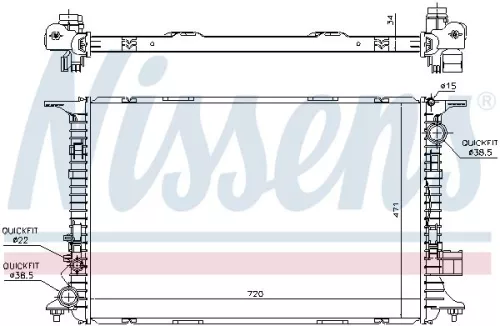 NISSENS Radiator, engine cooling (60326)