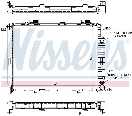 NISSENS Radiator, engine cooling (62691A)