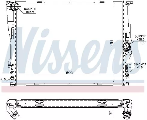 NISSENS Radiator, engine cooling (60786A)