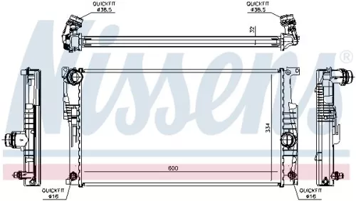 NISSENS Radiator, engine cooling (60817)