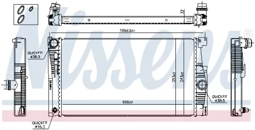 NISSENS Radiator, engine cooling (60842)