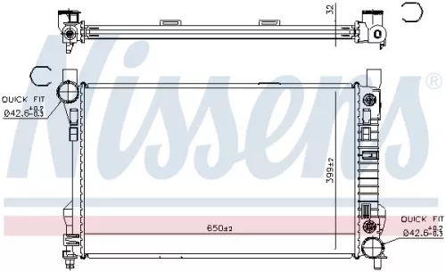 NISSENS Radiator, engine cooling (62786A)