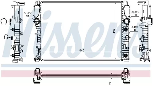 NISSENS Radiator, engine cooling (62792A)
