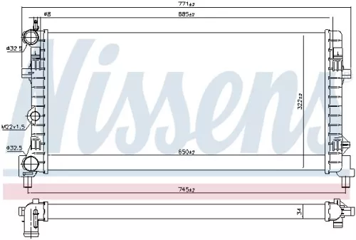 NISSENS Radiator, engine cooling (640012)