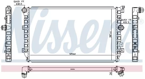 NISSENS Radiator, engine cooling (65335)