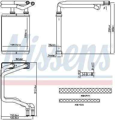 NISSENS Heat Exchanger, interior heating (707291)
