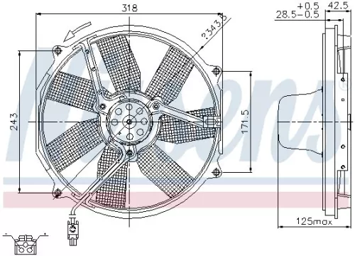 NISSENS Fan, engine cooling (85151)