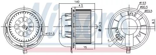 NISSENS Interior Blower (87077)