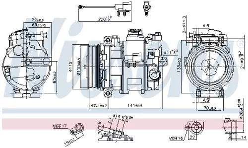 NISSENS Compressor, air conditioning (890306)
